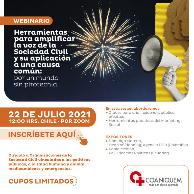 CRUZ ROJA CHILENA INVITA AL WEBINAR DE COANIQUEM: HERRAMIENTAS PARA AMPLIFICAR LA VOZ DE LA SOCIEDAD CIVIL Y SU APLICACIÓN A UNA CAUSA COMÚN