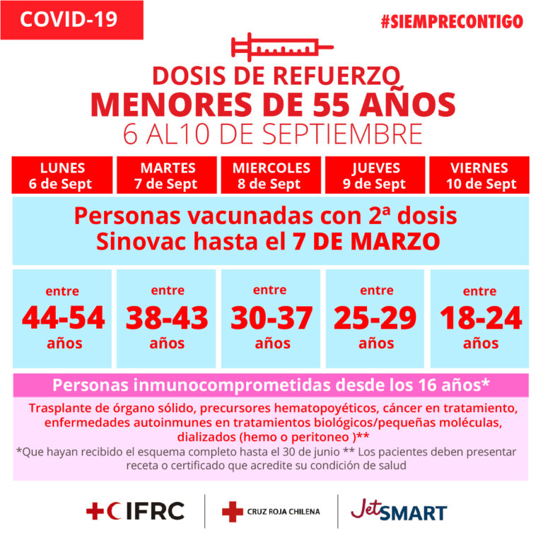 CRUZ ROJA CHILENA TE INVITA A VACUNARTE CONTRA EL CORONAVIRUS