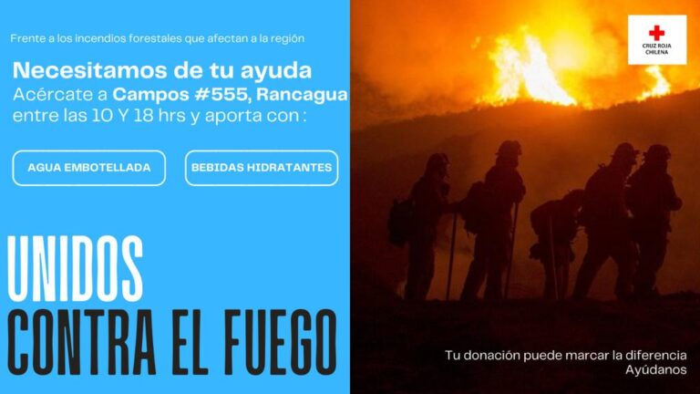 #UnidosContraElFuego: Campaña impulsada por Comité Regional O´higgins a causa de Incendios Forestales en la zona