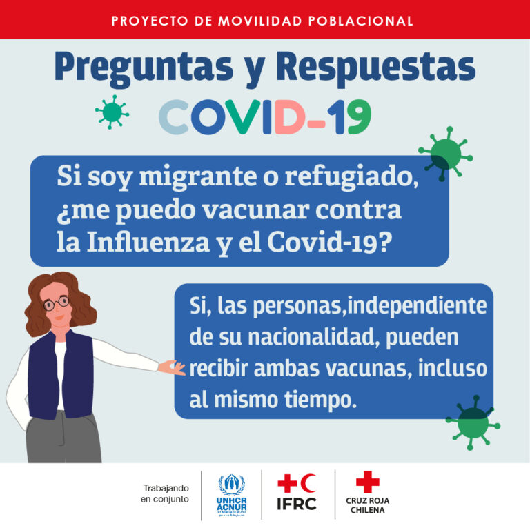 ¿Sabes si puedes vacunarte contra la influenza y el #Covid19 siendo refugiado y/o migrante?