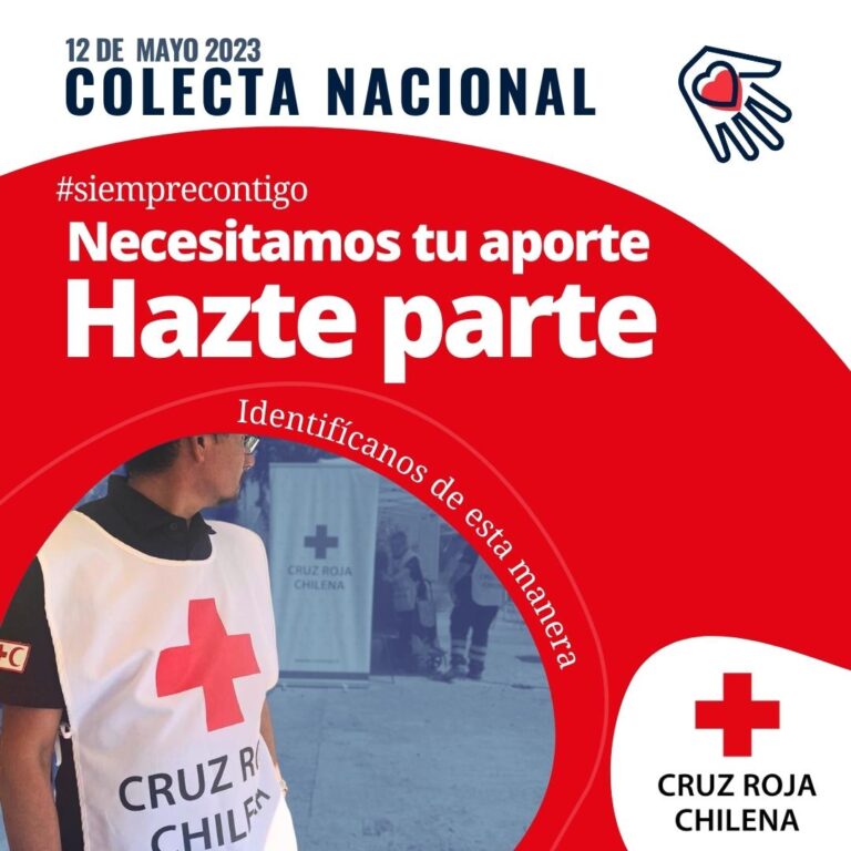 Cruz Roja Chilena realizará su Colecta Nacional este viernes 12 de Mayo