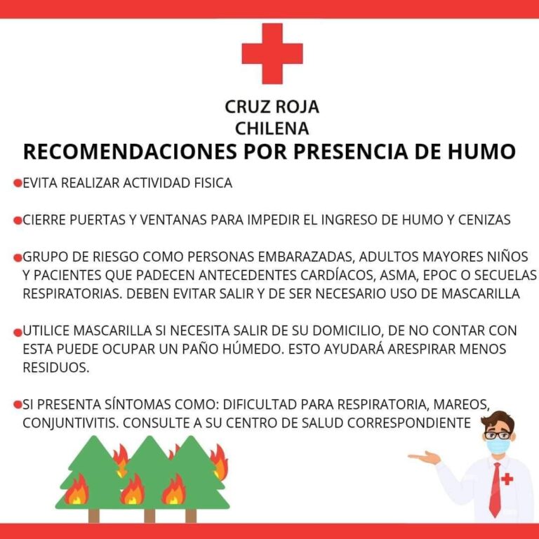 Recomendaciones ante presencia de humo por Incendios Forestales