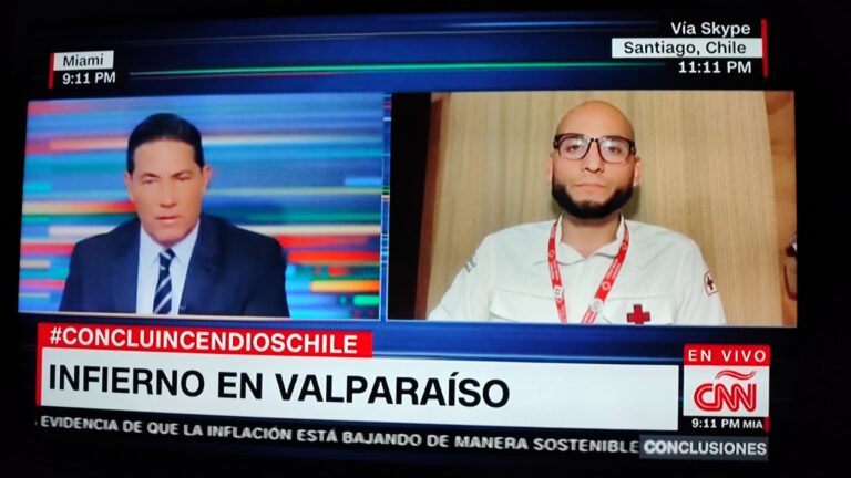 Entrevista de CNN Español a Director Ejecutivo de Cruz Roja Chilena por incendios forestales