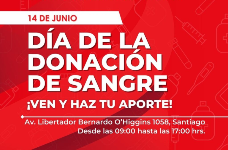Cruz Roja Chilena junto a la U.de Chile conmemoran el Día del Donante de Sangre con jornada de donación