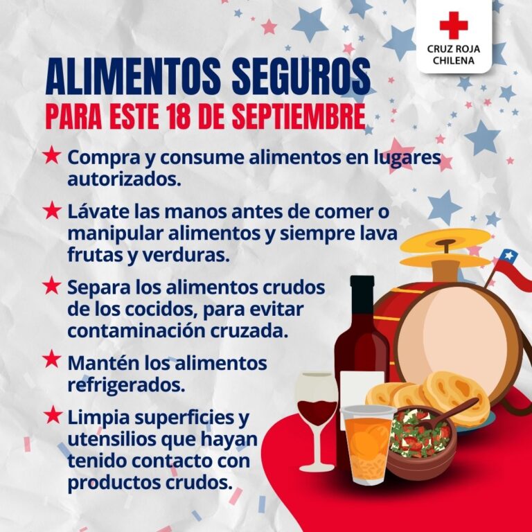 Cruz Roja Chilena te entrega recomendaciones para fiestas patrias