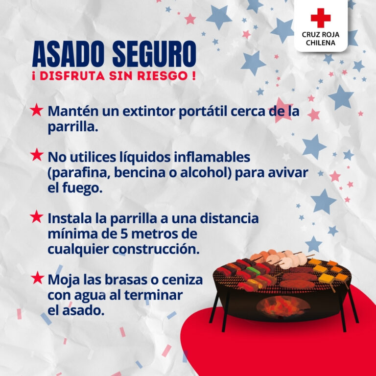 Cruz Roja Chilena te entrega recomendaciones para Fiestas Patrias