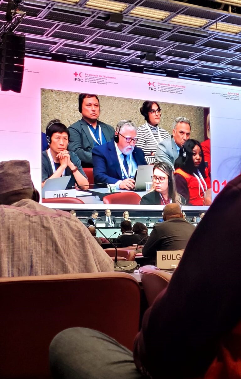 Destacada participación de Presidente Nacional en Asamblea General de IFRC en Ginebra