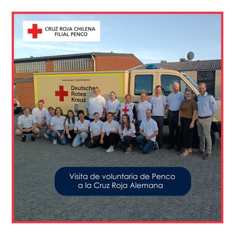 Visita de voluntaria de Cruz Roja Chilena Penco a Cruz Roja Alemana.