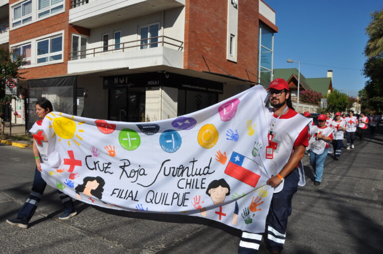 «Llama de la Humanidad» y la Juventud Cruz Roja iluminaron San Vicente de Tagua Tagua