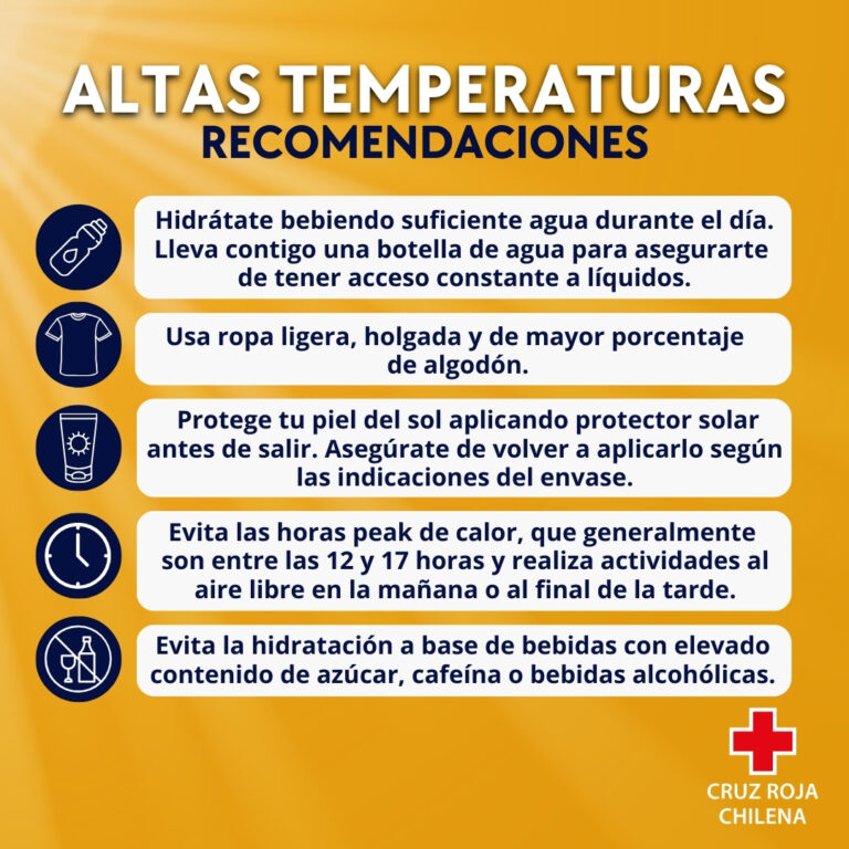 Alerta por «calor intenso» en zona centro sur del país