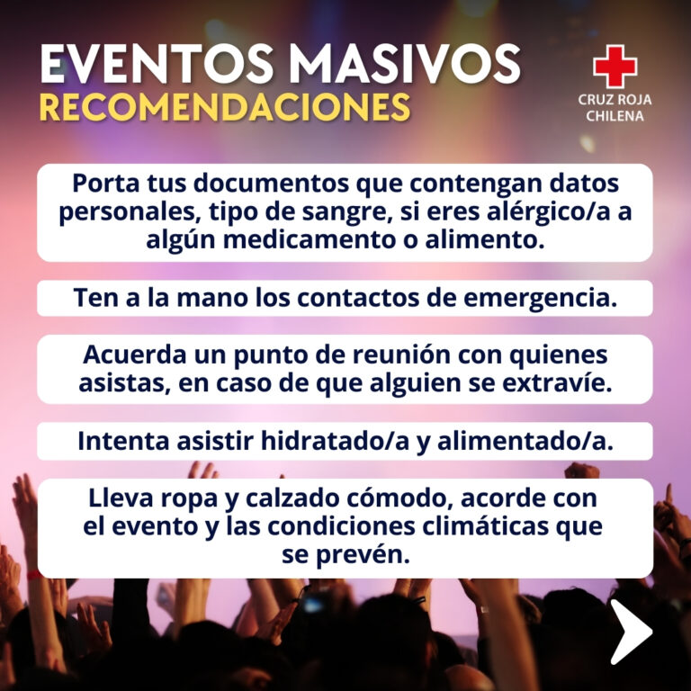 Recomendaciones ante eventos masivos 