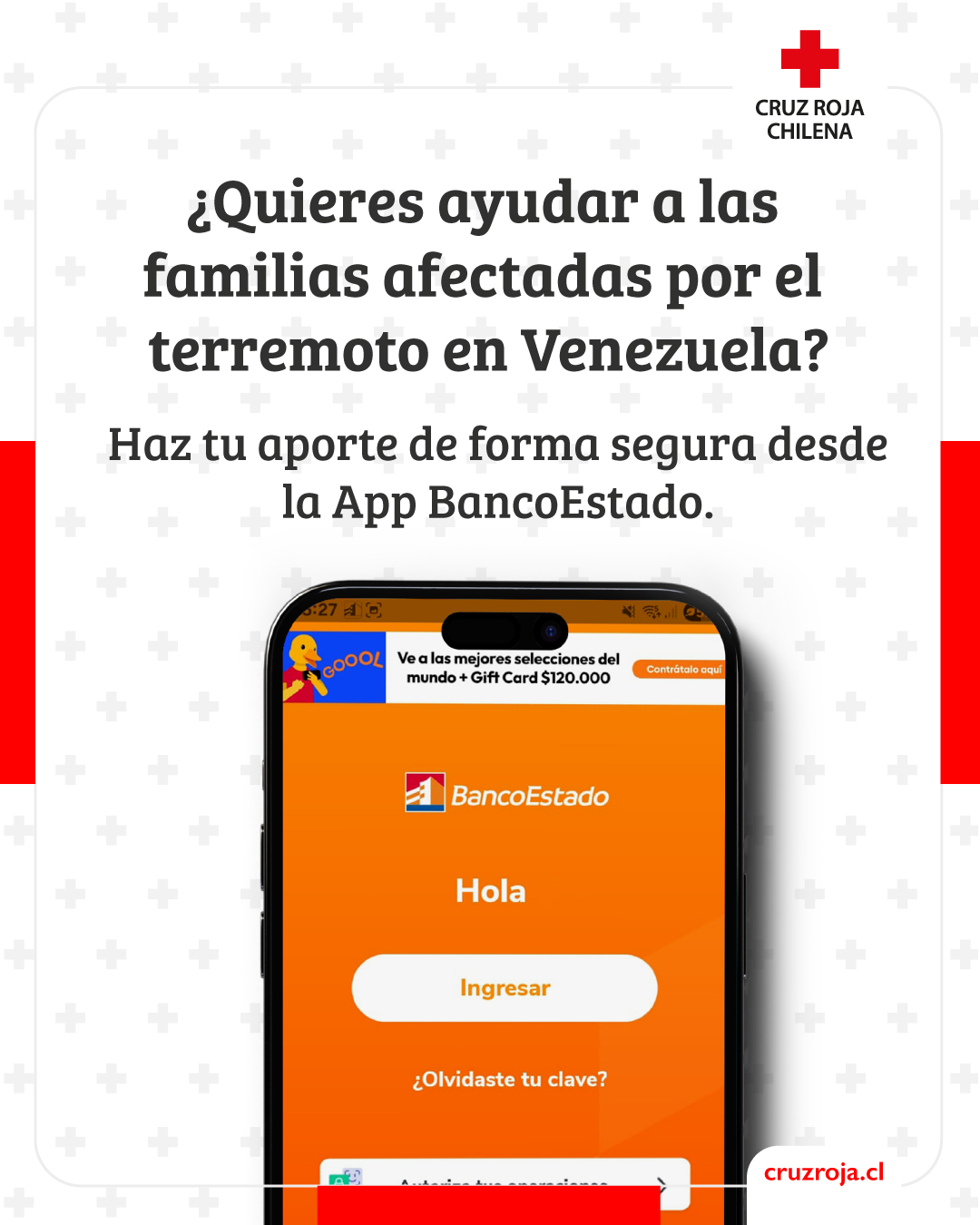¿Cómo donar a la campaña de ayuda para Venezuela desde la app de BancoEstado?